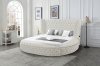 LCL-B04 Upholstered Bed in White Velvet