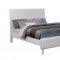 Lennart CM7387WH 5Pc Bedroom Set in White w/Leatherette Panels