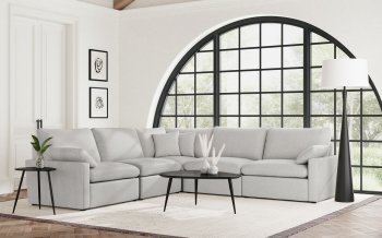 Collins Power Motion Sectional Sofa 609560P Gray Fabric -Coaster [CRSS-609560P Collins]