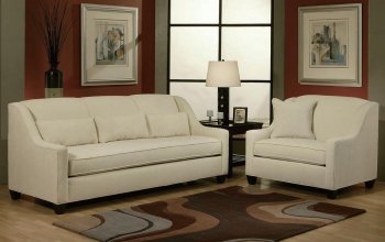 Puff Chenille Fabric Modern Sofa & Loveseat Set w/Options [ABCS-5070]