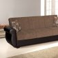 Milano Sofa Bed in Brown Microfiber by Rain w/Optional Items