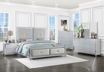 LaRue Bedroom Set 5Pc 224491 in Silver by Coaster w/Options [CRBS-224491 LaRue]