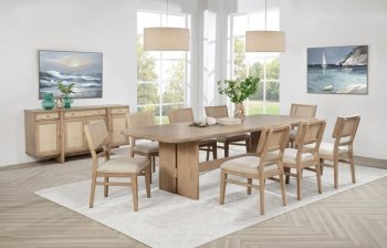 Kailani Dining Table 109381 in Beige Oak by Coaster w/Options [CRDS-109381 Kailani]