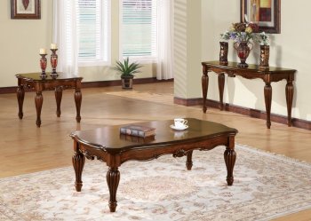 Dreena Coffee Table 3Pc Set 10290 in Cherry by Acme w/Options [AMCT-10290-Dreena]