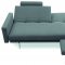 Dark Grey Fabric Contemporary Sofa Bed/Steel Metal Frame