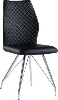 D6664DC-BL Dining Chair Set of 4 in Black PU by Global