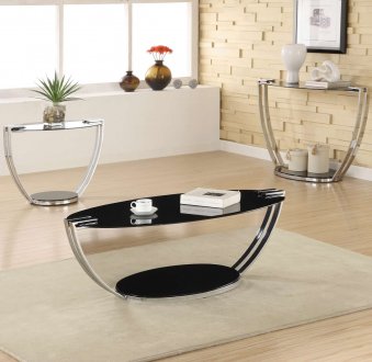 Metal Base & Glass Top Modern Coffee Table w/Options