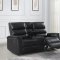 Dario Motion Sofa 601514 Black Leatherette by Coaster w/Options