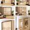 Beige and Wenge Gloss Finish Modern Bedroom Set