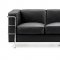 Espresso Full Leather Contemporary Living Room W/Tube Frame