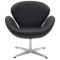 Wing Swivel Lounge Chair Choice of Color Fabric by Modway