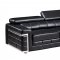 U7940 Sofa in Black Bonded Leather by Global w/Options