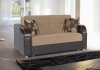 Caprio Loveseat Bed Beige Chenille Fabric w/Optional Chair Bed