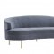 Baila Sofa TOV-S133 in Grey Velvet Fabric by TOV Furniture