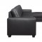 U821 Sectional Sofa in Dark Gray Faux Leather by Global