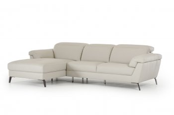 Edelweiss Sectional Sofa 018 in Light Grey Eco-Leather by VIG [VGSS-018 Edelweiss Light Grey]