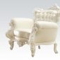 59137 Nels Accent Chair in White Leatherette by Acme