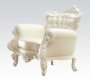 59137 Nels Accent Chair in White Leatherette by Acme