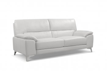 Tatiana Sofa & Loveseat Set in White Leather by Whiteline [WLS-Tatiana White]