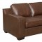 Lonnie Sofa & Loveseat Set in Brown Leather w/Options