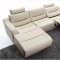 Off White Leather 2143 Modern Reclining Sectional Sofa by ESF