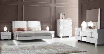 Status Caprice White Bedroom by ESF w/Options [EFBS-Status Caprice White]