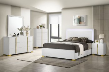 Marceline Bedroom Set 5Pc 222931 in White by Coaster [CRBS-222931 Marceline]