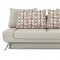 Amanda Sofa Bed in Light Brown Fabric by Lifestyle