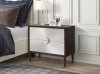 Shimas Accent Table AC00393 in Silver & Walnut by Acme