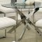 Yasmin Dinette Table CM3381T in Chrome w/Optional White Chairs