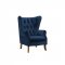 Adonis Accent Chair Set of 2 59519 in Navy Blue Velvet by Acme