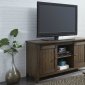 Lake House TV Console 210-TV in Rustic Brown Oak by Liberty