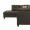 Laurissa Sectional Sofa w/Ottoman 54370 in Charcoal by Acme