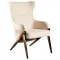 Walker Accent Chair Set of 2 903052 Cream Leatherette by Coaster