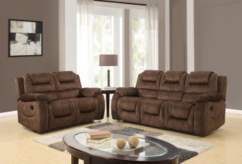 U97370 Motion Sofa in Chocolate Fabric by Global w/Options [GFS-U97370]