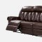 U2101B Motion Sofa Chocolate Bonded Leather by Global w/Options