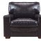 Norman Sofa & Loveseat Set in Dark Brown by Leather Italia