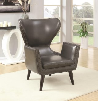 902409 Accent Chair in Charcoal Leatherette by Coaster