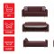 Viva Italia Sofa Bed in Burgundy Leatherette by Mobista