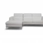 Sydney Sectional Sofa in White Faux Leather by Whiteline