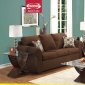 Chocolate Microfiber Fabric Zuri 50395 Sofa w/Options by Acme