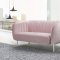 Willow Sofa 687 in Pink Velvet Fabric by Meridian w/Options