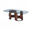 1601 Coffee Table in Walnut by ESF w/Glass Top & Options