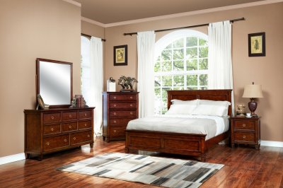 Tamarack Bedroom Set 5Pc 00-044 in Brown Cherry by NCFurniture