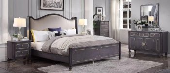 House Marchese Bedroom 28900 Tan PU & Tobacco by Acme w/Options [AMBS-28900 House Marchese]