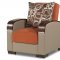 Mobimax Sofa Bed in Orange Fabric by Casamode w/Options