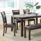 Dupree Dining Set 5Pc 105471 by Coaster in Dark Brown w/Options