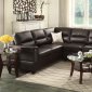 F7859 Sectional Sofa in Espresso Bonded Leather by Boss