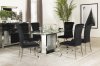 Marilyn Dining Room 5Pc Set 115571 by Coaster w/Black Chairs