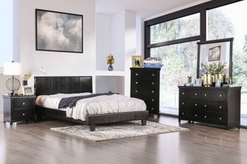 Evans 5Pc Bedroom Set CM7099EX in Espresso Leatherette w/Options [FABS-CM7099EX-Evans]